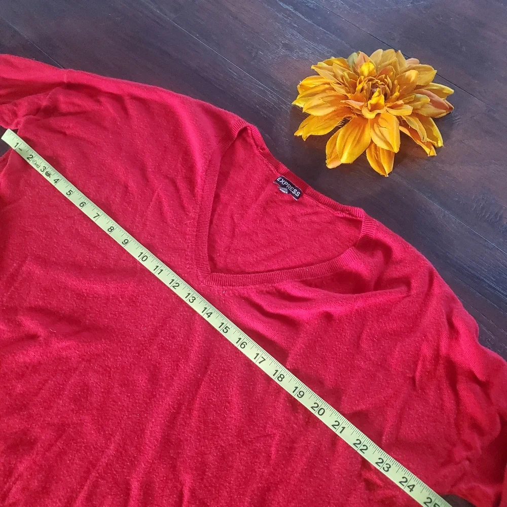 EXPRESS VNECK RED SWEATER 🧣🧣